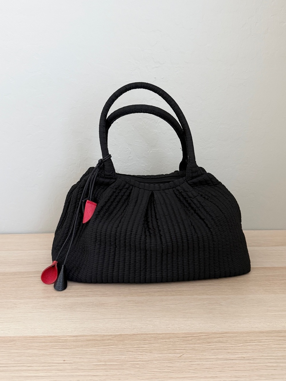 Black Cloud Structured Handbag